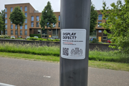 qr code voor melding maken display defect